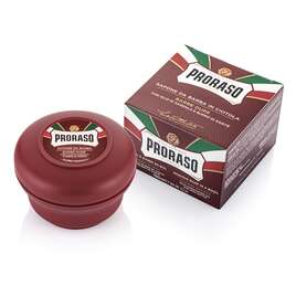 PRORASO Mydło do golenia do skóry z twardym zarostem, Linia Czerwona, 150ml