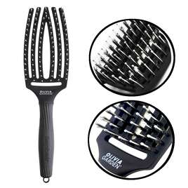 Olivia Garden Fingerbrush Combo Black, szczotka z włosiem z dzika, Medium