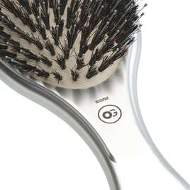 Olivia Garden Expert Care Oval Boar &amp; Bristles Silver Szczotka do włosów z włosiem z dzika