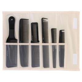 FOX Barber Expert Zestaw Grzebieni w Etui Lnianym 6 szt