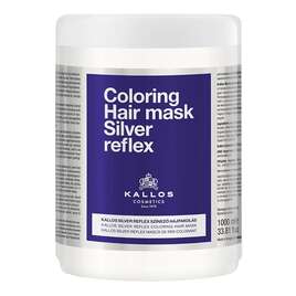 Kallos Silver Reflex Fioletowa maska do włosów rozjaśnianych, blond i siwych, neutralizuje żółte tony, 1000ml