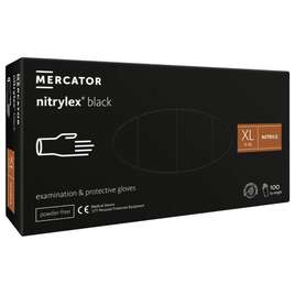 MERCATOR NITRYLEX BLACK Rękawice nitrylowe czarne rozmiar XL 100 sztuk