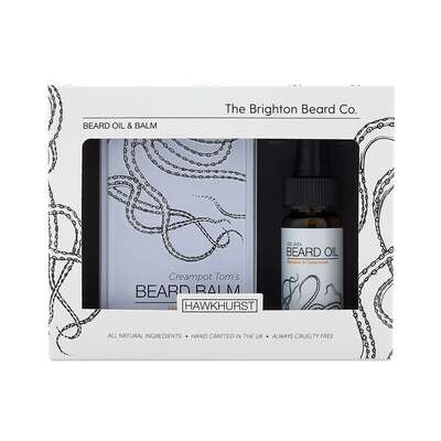 THE BRIGHTON BEARD Hawkhurst - Zestaw do Prezentowy do Pielęgnacji Brody = Balsam + Olejek do Brody Mandarynka i Cedr