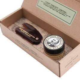 CAPT FAWCETT Moustache Wax SandalWood + Folding Pocket Moustache Comb
