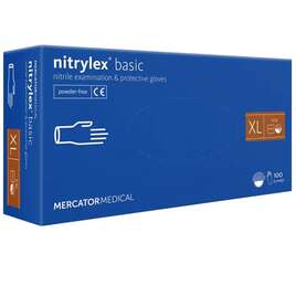 MERCATOR NITRYLEX BASIC Rękawice nitrylowe niebieskie rozmiar XL 100 sztuk