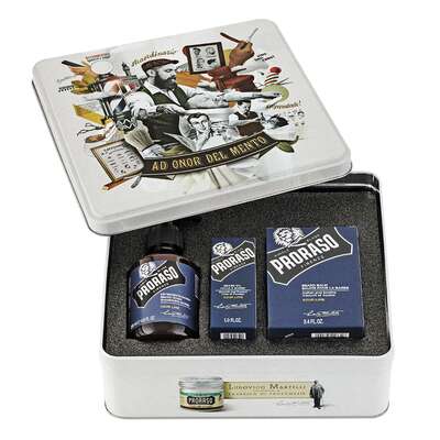 PRORASO KIT - Zestaw do Pielęgnacji Brody AZUR LIME