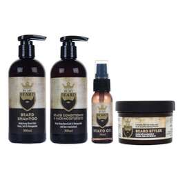 BY MY BEARD ZESTAW ODŻYWKA + SZAMPON + OLEJEK + STYLER BALSAM
