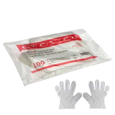 Efalock Rękawiczki jednorazowe, przezroczyste, damskie, 100 sztuk