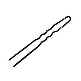 Wsuwki do koków czarne, falowane, 75 mm, 16 szt