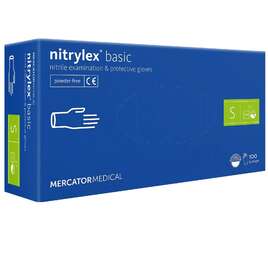 MERCATOR NITRYLEX BASIC Rękawice nitrylowe niebieskie rozmiar S 100 sztuk