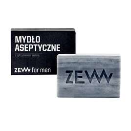 ZEW for men, Mydło aseptyczne do rąk, ciała i twarzy z cytrynianem srebra i węglem drzewnym, 85ml