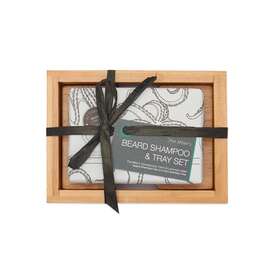 THE BRIGHTON BEARD Zestaw mydelniczka i szampon do brody w kostce