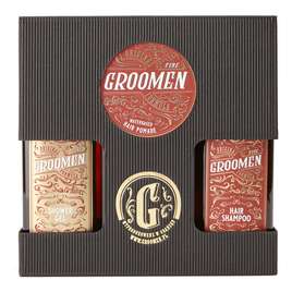 GROOMEN Zestaw do ciała i włosów FIRE (szampon, pomada, żel do ciała)