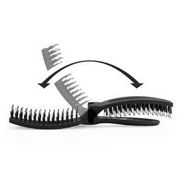 Olivia Garden Finge Brush On The Go  szczotka do włosów, składana z lusterkiem