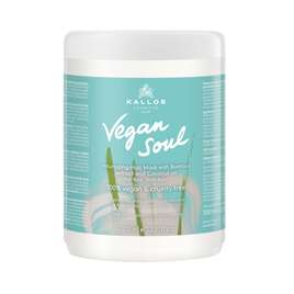 Kallos Vegan Soul Maska do włosów zwiększająca objętość, z proteinami roślinnymi i olejem kokosowym, 1000ml