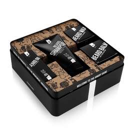 ANGRY BEARDS Zestaw prezentowy do pielęgnacji brody (Olejek Jack Saloon, Balsam Carl Smooth, Szampon do brody, Wosk do stylizacji)