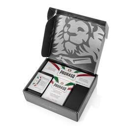 PRORASO Classic Shaving Duo Pack Sensitive Skin Zestaw do golenia Balsam po goleniu + Krem do golenia, linia biała