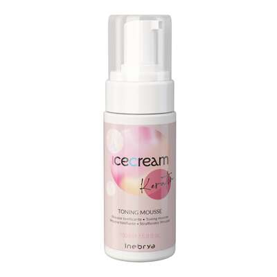 Inebrya Ice Cream Keratin Toning Mousse, Tonizująca pianka do włosów, 150ml