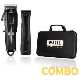WAHL Combo Zestaw: Maszynka Super Taper Cordless Black i Trymer Beret Black