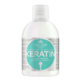 Kallos Keratin Odbudowujący szampon do włosów z keratyną i proteinami mlecznymi, 1000ml