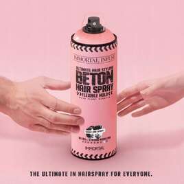 IMMORTAL Pink Beton Flexible Hold Spray Matowy Lakier do włosów, 500ml