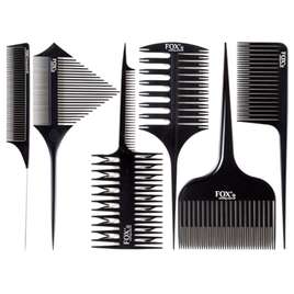 FOX Weaving Comb 3D Zestaw grzebieni do pasemek, balejażu, sombre, ombre 6 sztuk