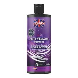 Ronney Silver Power Anti-Yellow Pigment Szampon do włosów blond, rozjaśnianych i siwych, 300ml