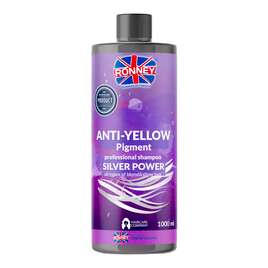 Ronney Silver Power Anti-Yellow Pigment Szampon do włosów blond, rozjaśnianych i siwych, 1000ml