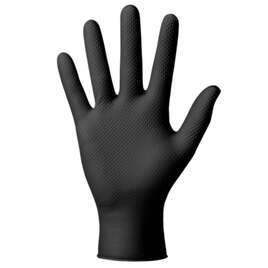 MERCATOR GOGRIP BLACK Mocne grube rękawiczki nietrylowe M czarne 50 sztuk