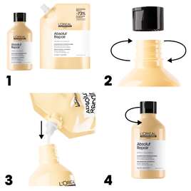 L'Oreal Professionnel Absolut Repair Regenerujący szampon z komosą ryżową i białkiem pszenicznym, refill, 500ml