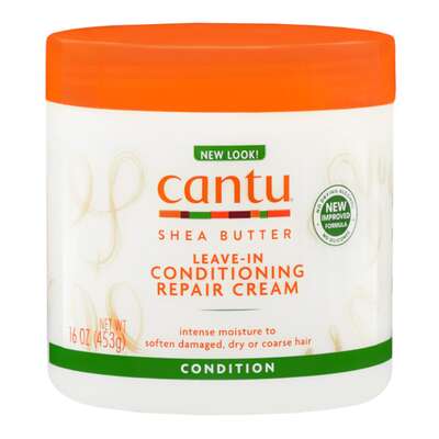 CANTU Shea Butter Leave-In Repair Cream - Silna odżywka do włosów w kremie, bez spłukiwania, 453g