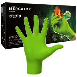 MERCATOR GOGRIP GREEN Mocne rękawiczki nitrylowe L zielone 50 sztuk