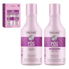 INOAR Pos Progress Duo Pack Zestaw do pielęgnacji włosów po keratynowym prostowaniu: szampon + odżywka 2x250ml