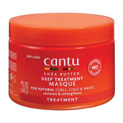 CANTU Shea Butter Deep Treatment - Głęboko nawilżająca maska do włosów kręconych i falowanych, 340g