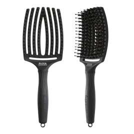 Olivia Garden Fingerbrush Combo Full Black, szczotka z włosiem z dzika, Large
