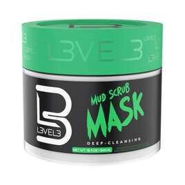 L3VEL3 Mud Scrub Mask - Głęboko oczyszczająca maska peelingująca do twarzy, 500ml