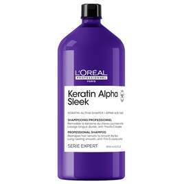 L'Oreal Professionnel Keratin Alpha Sleek Wygładzający szampon do włosów puszących się, 1500ml