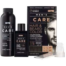 KayPro Men's Care Zestaw do farbowania włosów i brody 7-8 Dark Blond